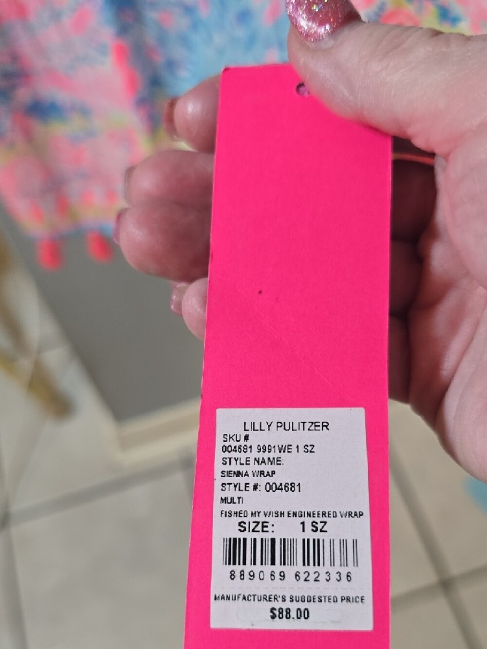 Lilly Pulitzer Bright Floral Tassel-Hem Beach/Pool Cover-up NWT - Picture 3 of 4